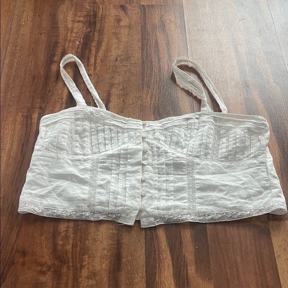 Zara White lace  Crop Top